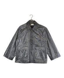 UNDECORATED（アンデコレイテッド）の古着「Coating Canvas Jacket/コーティング・キャンバス・ジャケット」｜ブラック