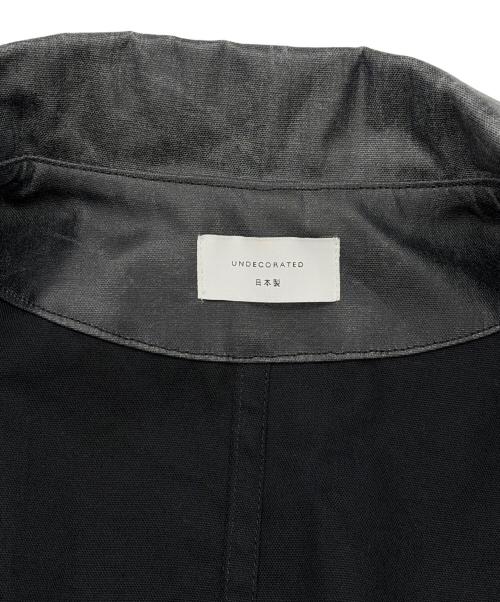 UNDECORATED（アンデコレイテッド）UNDECORATED (アンデコレイテッド) Coating Canvas Jacket/コーティング・キャンバス・ジャケット ブラック サイズ:SIZE 1（M）の古着・服飾アイテム