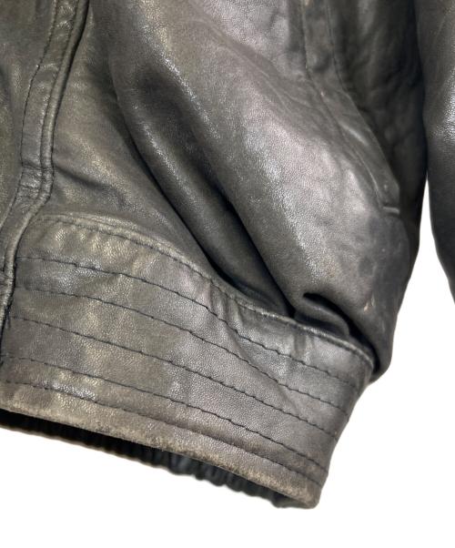 Liugoo Leathers（リューグーレザーズ）Liugoo Leathers (リューグーレザーズ) レザーダウンジャケット ブラック サイズ:SIZE Mの古着・服飾アイテム