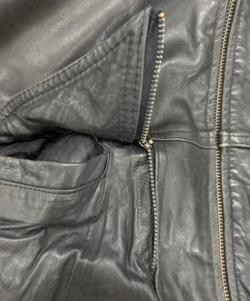 Liugoo Leathers（リューグーレザーズ）Liugoo Leathers (リューグーレザーズ) レザーダウンジャケット ブラック サイズ:SIZE Mの古着・服飾アイテム