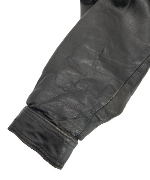 Liugoo Leathers（リューグーレザーズ）Liugoo Leathers (リューグーレザーズ) レザーダウンジャケット ブラック サイズ:SIZE Mの古着・服飾アイテム