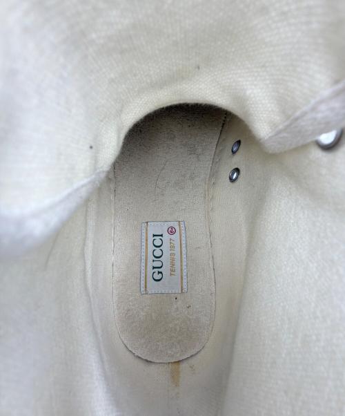 GUCCI（グッチ）GUCCI (グッチ) GGキャンバススニーカー ブラウン サイズ:6 1/2(26cm）の古着・服飾アイテム