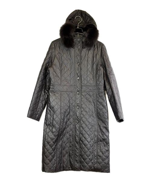 BELLUCCI（ベルッチ）BELLUCCI (ベルッチ) ラムレザーコート ブラウン サイズ:SIZE Freeの古着・服飾アイテム