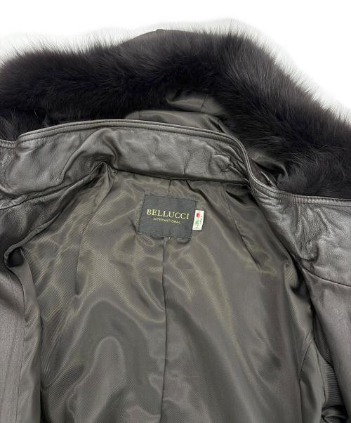 BELLUCCI（ベルッチ）BELLUCCI (ベルッチ) ラムレザーコート ブラウン サイズ:SIZE Freeの古着・服飾アイテム