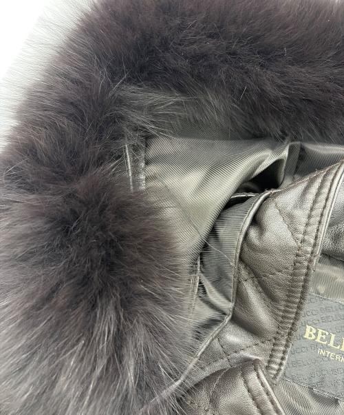 BELLUCCI（ベルッチ）BELLUCCI (ベルッチ) ラムレザーコート ブラウン サイズ:SIZE Freeの古着・服飾アイテム