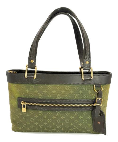 LOUIS VUITTON（ルイ ヴィトン）LOUIS VUITTON (ルイ ヴィトン) ミニ ルシーユPM グリーン×ダークブラウンの古着・服飾アイテム
