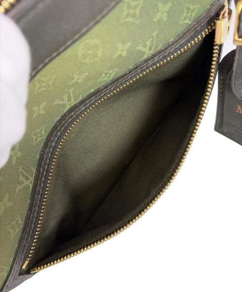 LOUIS VUITTON（ルイ ヴィトン）LOUIS VUITTON (ルイ ヴィトン) ミニ ルシーユPM グリーン×ダークブラウンの古着・服飾アイテム