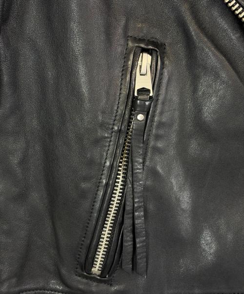 ALL SAINTS（オールセインツ）ALL SAINTS (オールセインツ) レザーライダースジャケット ブラック サイズ:SIZE M (US 6)の古着・服飾アイテム