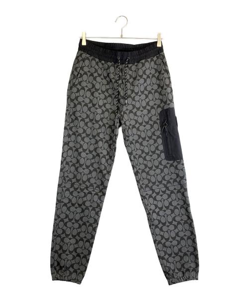 COACH（コーチ）COACH (コーチ) シグネチャージョガーパンツ グレー×ブラック サイズ:SIZE S 未使用品の古着・服飾アイテム