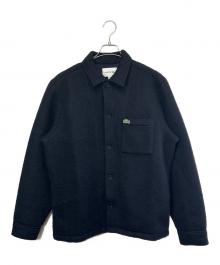 LACOSTE（ラコステ）の古着「ウールブレンドフェルトオーバーシャツ」｜ネイビー
