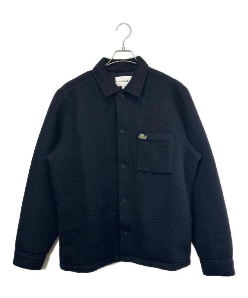 LACOSTE（ラコステ）LACOSTE (ラコステ) ウールブレンドフェルトオーバーシャツ ネイビー サイズ:US M/Lの古着・服飾アイテム