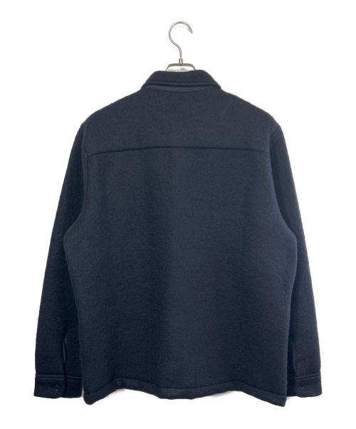 LACOSTE（ラコステ）LACOSTE (ラコステ) ウールブレンドフェルトオーバーシャツ ネイビー サイズ:US M/Lの古着・服飾アイテム
