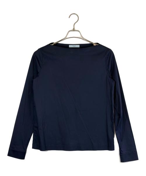 PRADA（プラダ）PRADA (プラダ) 長袖ブラウス ネイビー サイズ:SIZE 38（M）の古着・服飾アイテム