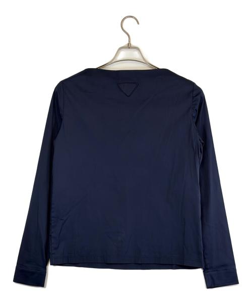 PRADA（プラダ）PRADA (プラダ) 長袖ブラウス ネイビー サイズ:SIZE 38（M）の古着・服飾アイテム