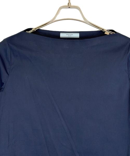 PRADA（プラダ）PRADA (プラダ) 長袖ブラウス ネイビー サイズ:SIZE 38（M）の古着・服飾アイテム