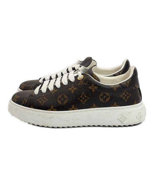 LOUIS VUITTON（ルイ ヴィトン）LOUIS VUITTON (ルイ ヴィトン) タイムアウトラインスニーカー ブラウン サイズ:SIZE 39(25cm）の古着・服飾アイテム