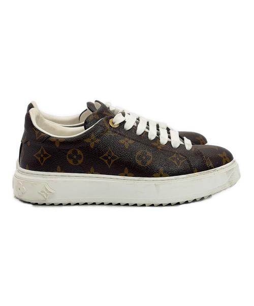 LOUIS VUITTON（ルイ ヴィトン）LOUIS VUITTON (ルイ ヴィトン) タイムアウトラインスニーカー ブラウン サイズ:SIZE 39(25cm）の古着・服飾アイテム