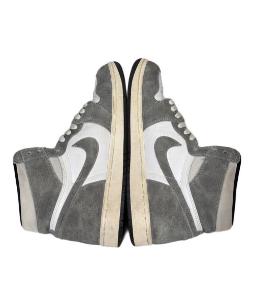 NIKE（ナイキ）NIKE (ナイキ) ハイカットスニーカー/Air Jordan 1 Retro High OG/エア ジョーダン 1 レトロ ハイ OG ホワイト×グレー サイズ:SIZE 27.5cmの古着・服飾アイテム