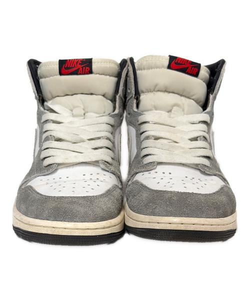 NIKE（ナイキ）NIKE (ナイキ) ハイカットスニーカー/Air Jordan 1 Retro High OG/エア ジョーダン 1 レトロ ハイ OG ホワイト×グレー サイズ:SIZE 27.5cmの古着・服飾アイテム