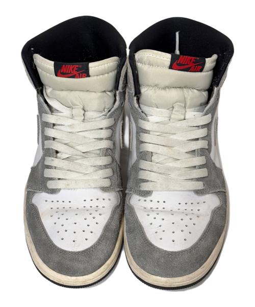 NIKE（ナイキ）NIKE (ナイキ) ハイカットスニーカー/Air Jordan 1 Retro High OG/エア ジョーダン 1 レトロ ハイ OG ホワイト×グレー サイズ:SIZE 27.5cmの古着・服飾アイテム