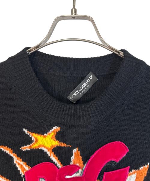 DOLCE & GABBANA（ドルチェ＆ガッバーナ）DOLCE & GABBANA (ドルチェ＆ガッバーナ) 厚手ニット ショッキングピンク×ブラック サイズ:SIZE XLの古着・服飾アイテム