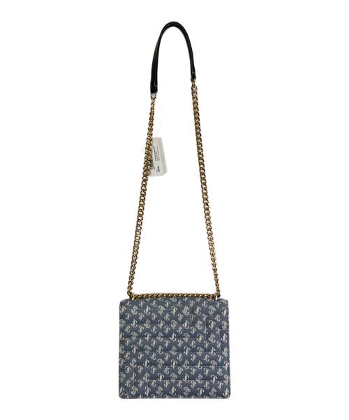 JIMMY CHOO（ジミーチュウ）JIMMY CHOO (ジミーチュウ) チェーンショルダーバッグ ネイビー×ブルーの古着・服飾アイテム