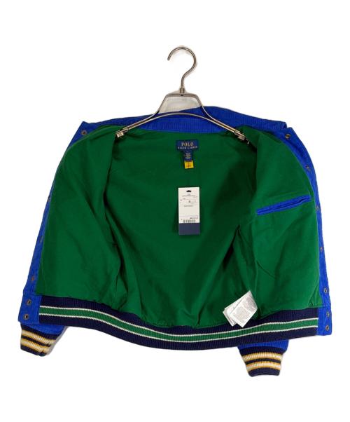 POLO RALPH LAUREN（ポロ・ラルフローレン）POLO RALPH LAUREN (ポロ・ラルフローレン) コーデュロイ バーシティインスパイアード ジャケット ブルー サイズ:130cm 未使用品の古着・服飾アイテム