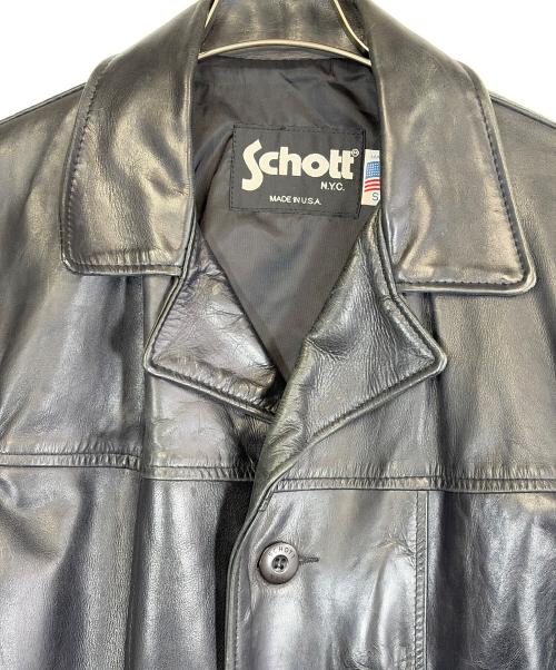 Schott（ショット）Schott (ショット) レザーカーコート ブラック サイズ:SIZE Sの古着・服飾アイテム