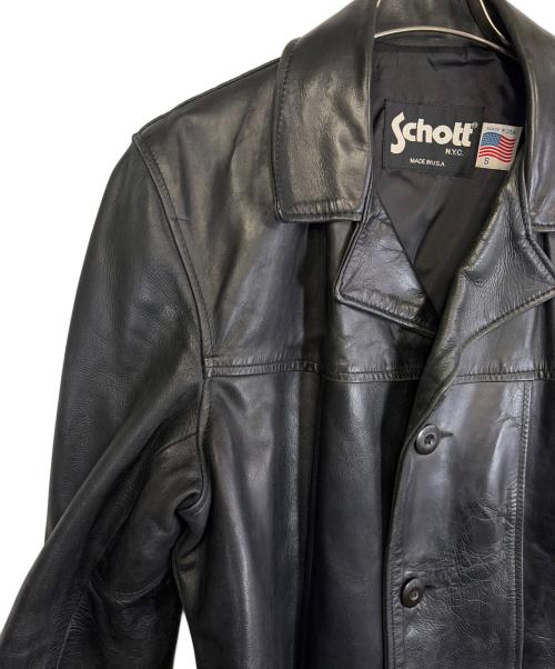Schott（ショット）Schott (ショット) レザーカーコート ブラック サイズ:SIZE Sの古着・服飾アイテム