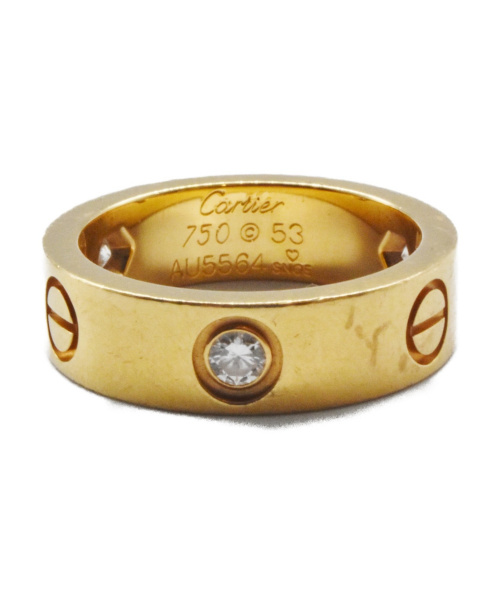 Cartier（カルティエ）Cartier (カルティエ) ラブリング/ハーフダイヤ サイズ:53 K18 9.3gの古着・服飾アイテム