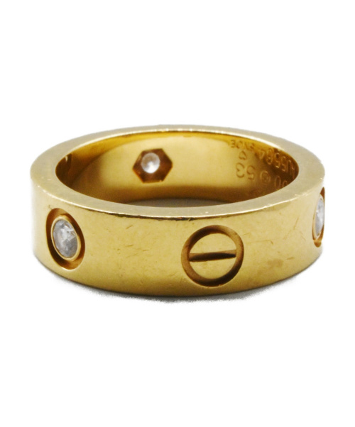 Cartier（カルティエ）Cartier (カルティエ) ラブリング/ハーフダイヤ サイズ:53 K18 9.3gの古着・服飾アイテム