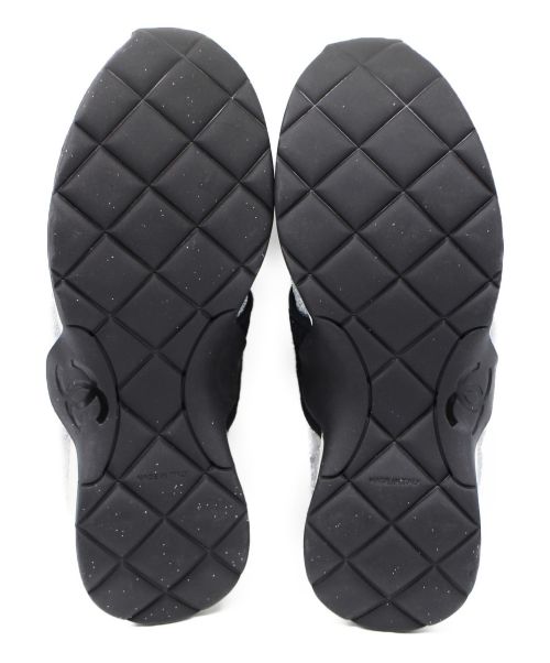 CHANEL（シャネル）CHANEL (シャネル) ニットスニーカー シルバー サイズ:38の古着・服飾アイテム