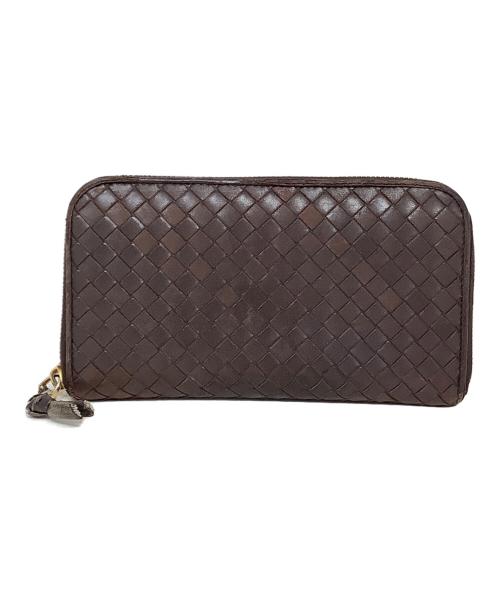 BOTTEGA VENETA（ボッテガベネタ）BOTTEGA VENETA (ボッテガヴェネタ) ラウンドファスナー長財布　BOTTEGA VENETA（ボッテガベネタ）　114076 ブラウンの古着・服飾アイテム