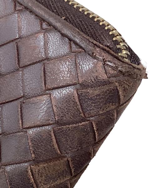 BOTTEGA VENETA（ボッテガベネタ）BOTTEGA VENETA (ボッテガヴェネタ) ラウンドファスナー長財布　BOTTEGA VENETA（ボッテガベネタ）　114076 ブラウンの古着・服飾アイテム