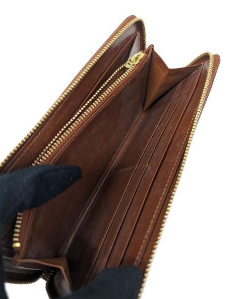 cocomeister（ココマイスター）COCOMEISTER (ココマイスター) ラウンドファスナー長財布 ブラウンの古着・服飾アイテム