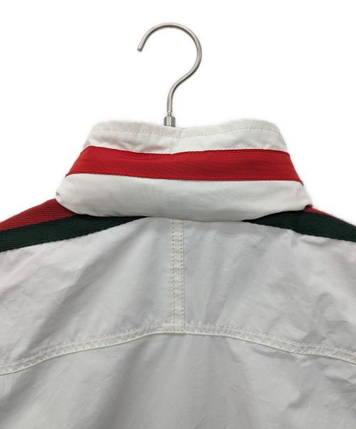 GUCCI（グッチ）GUCCI (グッチ) COTTON CANVAS JACKET (コットンキャンバスジャケット) ホワイト×レッド サイズ:46の古着・服飾アイテム
