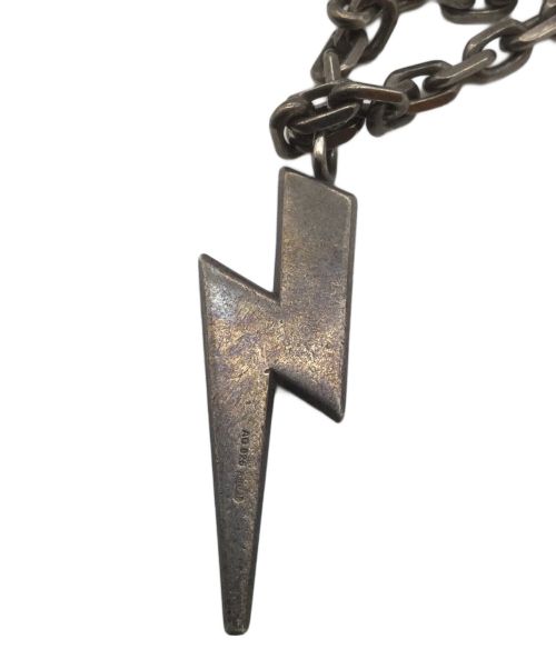 GUCCI（グッチ）GUCCI (グッチ) ライトニングボルトネックレス シルバー グレーの古着・服飾アイテム