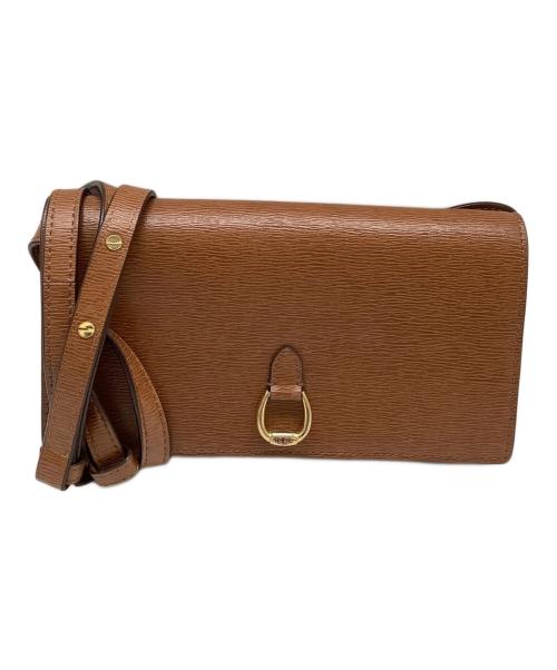 LAUREN RALPH LAUREN（ローレンラルフローレン）LAUREN RALPH LAUREN (ローレンラルフローレン) ショルダーウォレット　LAUREN RALPH LAUREN（ローレンラルフローレン） ブラウンの古着・服飾アイテム