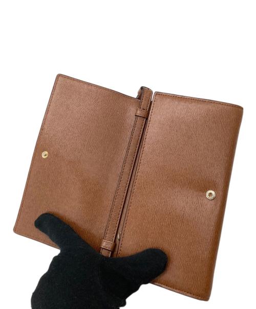 LAUREN RALPH LAUREN（ローレンラルフローレン）LAUREN RALPH LAUREN (ローレンラルフローレン) ショルダーウォレット　LAUREN RALPH LAUREN（ローレンラルフローレン） ブラウンの古着・服飾アイテム