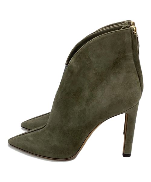 JIMMY CHOO（ジミーチュウ）JIMMY CHOO (ジミーチュウ) BOWIE100 グリーン ブラウン サイズ:23.5の古着・服飾アイテム