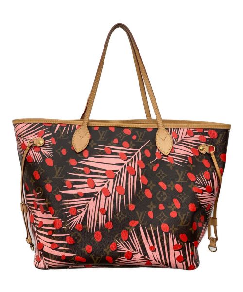 LOUIS VUITTON（ルイ ヴィトン）LOUIS VUITTON (ルイ ヴィトン) モノグラム　ジャングルドット　ポーチ付　ネヴァーフルMM　 ブラウンの古着・服飾アイテム