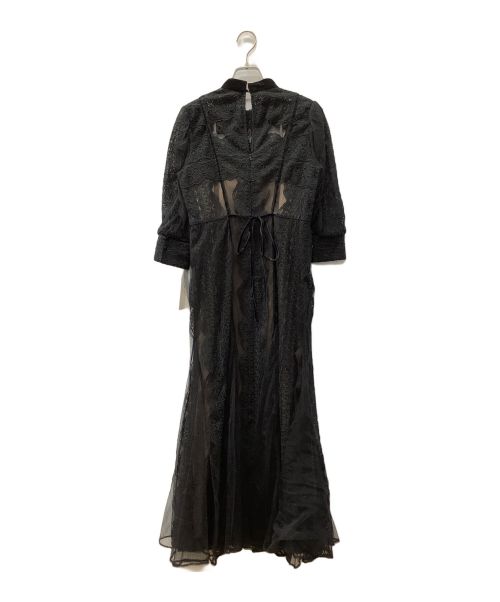 FRAY ID（フレイ アイディー）FRAY ID (フレイ アイディー) ストライプレースドレス ブラック サイズ:M 未使用品の古着・服飾アイテム