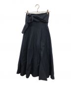 ATONエイトン）の古着「フレアスカート／FLARE SKIRT」｜ネイビー