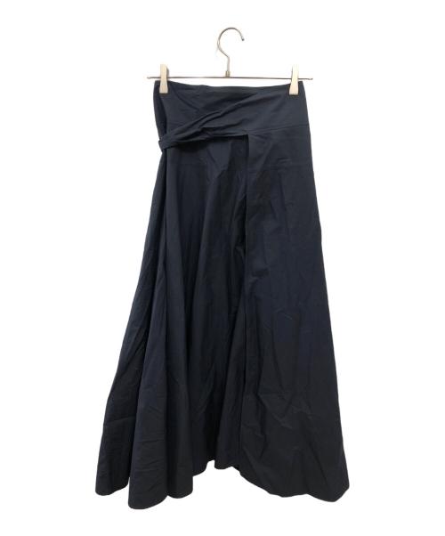 ATON（エイトン）ATON (エイトン) フレアスカート／FLARE SKIRT ネイビー サイズ:Mの古着・服飾アイテム