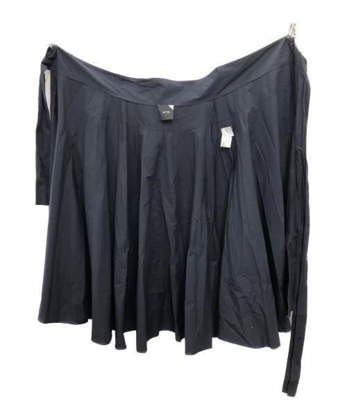 ATON（エイトン）ATON (エイトン) フレアスカート／FLARE SKIRT ネイビー サイズ:Mの古着・服飾アイテム