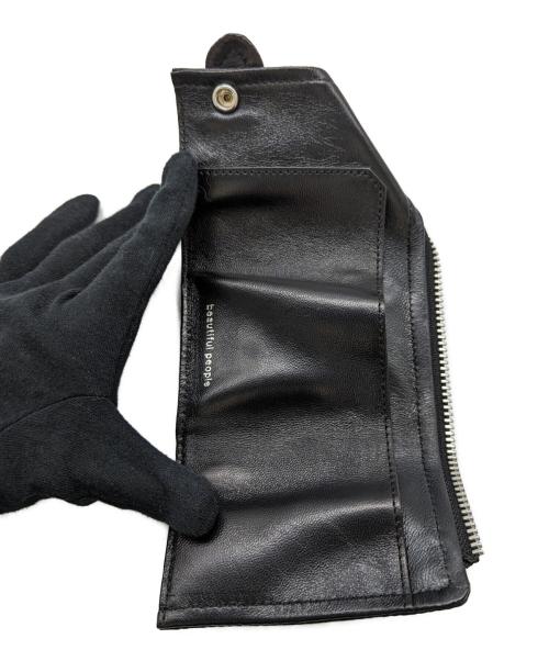 beautiful people（ビューティフルピープル）beautiful people (ビューティフルピープル) コンパクトウォレット ブラックの古着・服飾アイテム