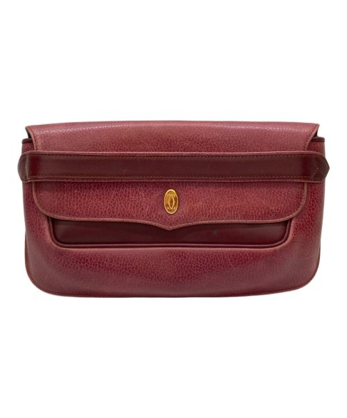 Cartier（カルティエ）Cartier (カルティエ) クラッチバッグ Cartier（カルティエ）　マストライン レッドの古着・服飾アイテム