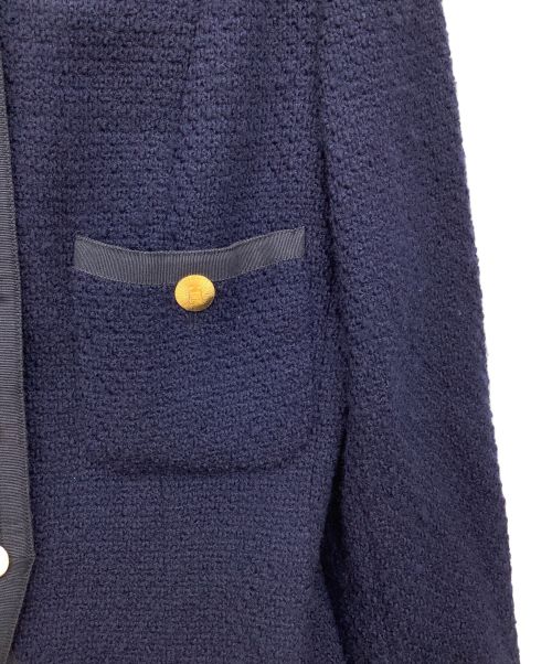 CHANEL（シャネル）CHANEL (シャネル) ヴィンテージツイードジャケット ネイビー サイズ:38の古着・服飾アイテム