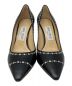 中古・古着 JIMMY CHOO (ジミーチュウ) ラインストーンパンプス ブラック サイズ:37：19000円