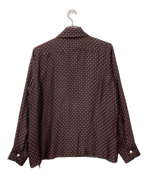 Needles（ニードルズ）Needles (ニードルズ) カットオフボトムクラシックシャツ ボルドー×ベージュ サイズ:Sの古着・服飾アイテム